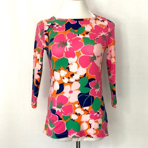 Talbots Tops - Talbots Floral 3/4 Sleeve Tee